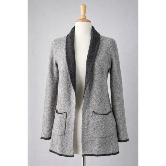 Benedetta B Sweaters - Anthro Benedetta B Wool Cashmere Cardigan Gray Open Front Cozy S